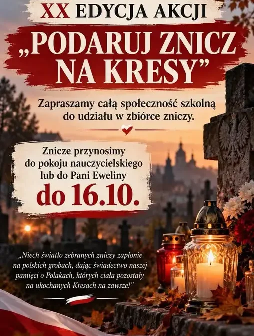 Szkoła Podstawowa nr 43 w Bytomiu organizuje zbiórkę zniczy na Kresy
