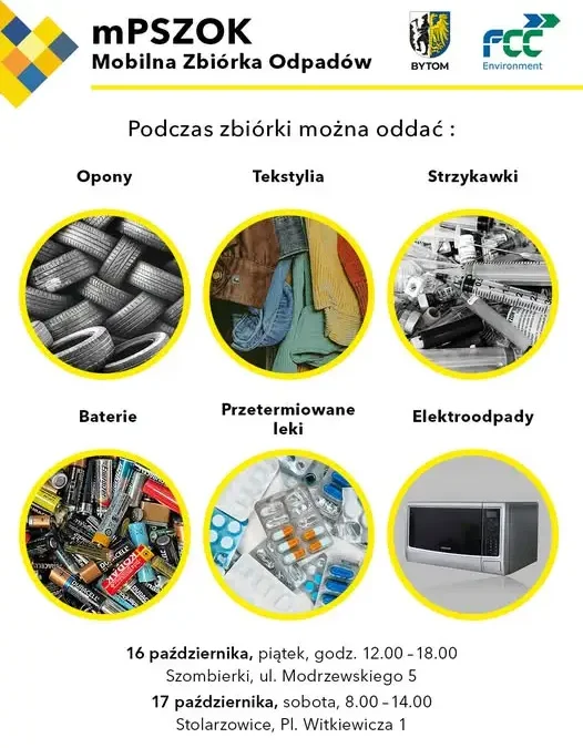 Mobilny PSZOK w Bytomiu: jesienna zbiórka odpadów już w ten weekend