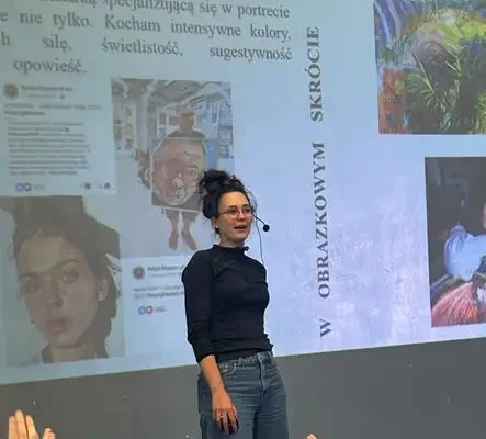 Malarka Iwona Golor-Baszun odwiedziła szkołę – inspirujące spotkanie ze sztuką